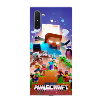 Силиконовый чехол на Samsung Galaxy Note 10 с принтом Майнкрафт Minecraft