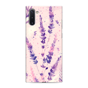 Силиконовый чехол на Samsung Galaxy Note 10 с принтом цветы лаванда Силиконовый чехол на Samsung Galaxy Note 10 с принтом цветы лаванда