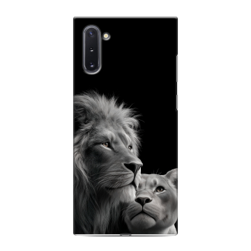 Силиконовый чехол на Samsung Galaxy Note 10 с принтом Лев кошки