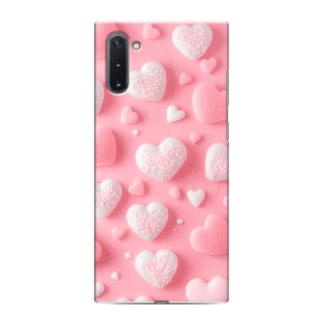 Силиконовый чехол на Samsung Galaxy Note 10 с принтом Сердечки Силиконовый чехол на Samsung Galaxy Note 10 с принтом Сердечки