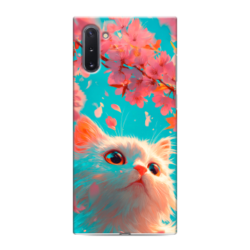 Силиконовый чехол на Samsung Galaxy Note 10 с принтом Красивый кот