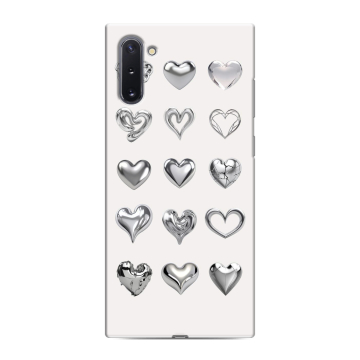 Силиконовый чехол на Samsung Galaxy Note 10 с принтом Y2K сердечки Силиконовый чехол на Samsung Galaxy Note 10 с принтом Y2K сердечки