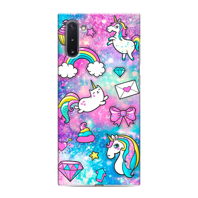 Силиконовый чехол на Samsung Galaxy Note 10 с принтом Единороги Силиконовый чехол на Samsung Galaxy Note 10 с принтом Единороги