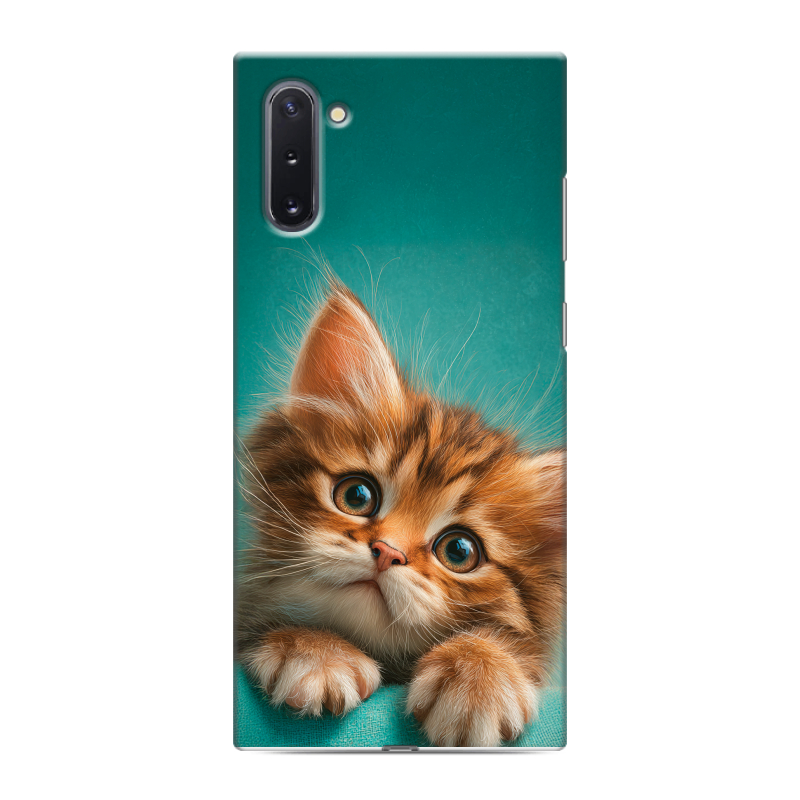 Силиконовый чехол на Samsung Galaxy Note 10 с принтом котенок Силиконовый чехол на Samsung Galaxy Note 10 с принтом котенок
