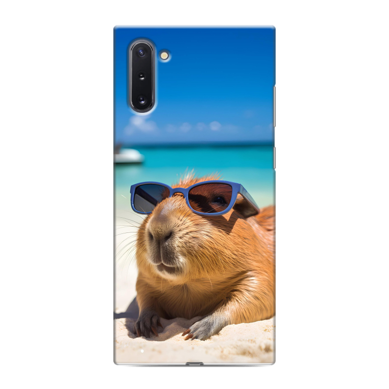 Силиконовый противоударный чехол на Samsung Galaxy Note 10 с принтом Капибара Силиконовый противоударный чехол на Samsung Galaxy Note 10 с принтом Капибара
