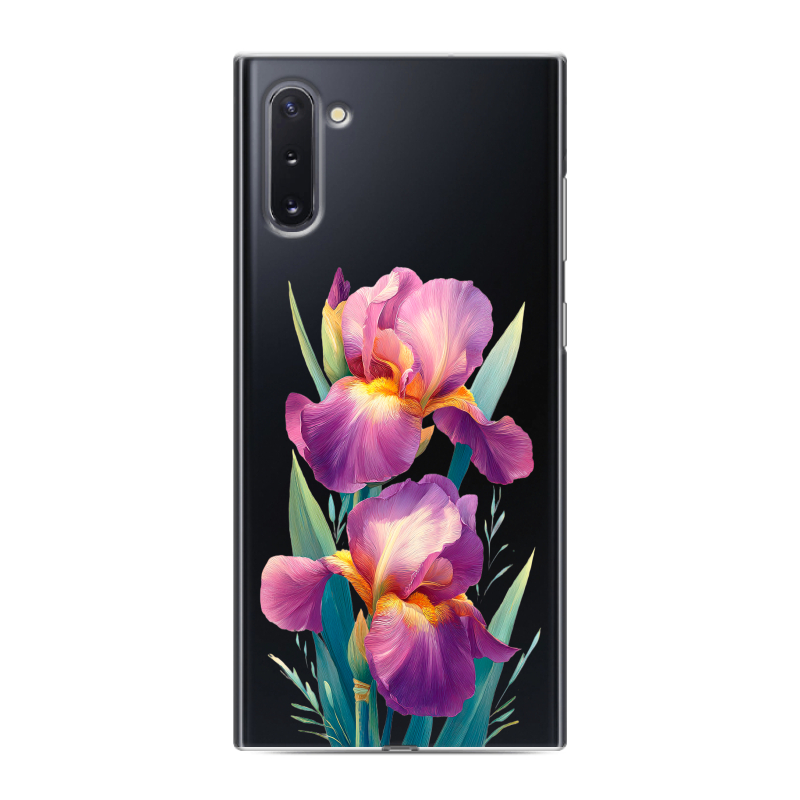 Силиконовый противоударный чехол на Samsung Galaxy Note 10 с принтом Цветы орхидеи Силиконовый противоударный чехол на Samsung Galaxy Note 10 с принтом Цветы орхидеи