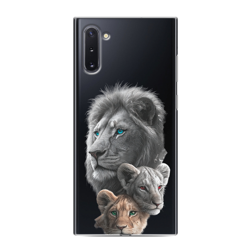 Силиконовый чехол на Samsung Galaxy Note 10 с принтом Львы Силиконовый чехол на Samsung Galaxy Note 10 с принтом Львы