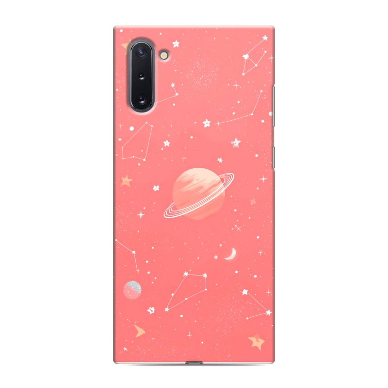 Силиконовый чехол на Samsung Galaxy Note 10 с принтом Розовый космос Силиконовый чехол на Samsung Galaxy Note 10 с принтом Розовый космос