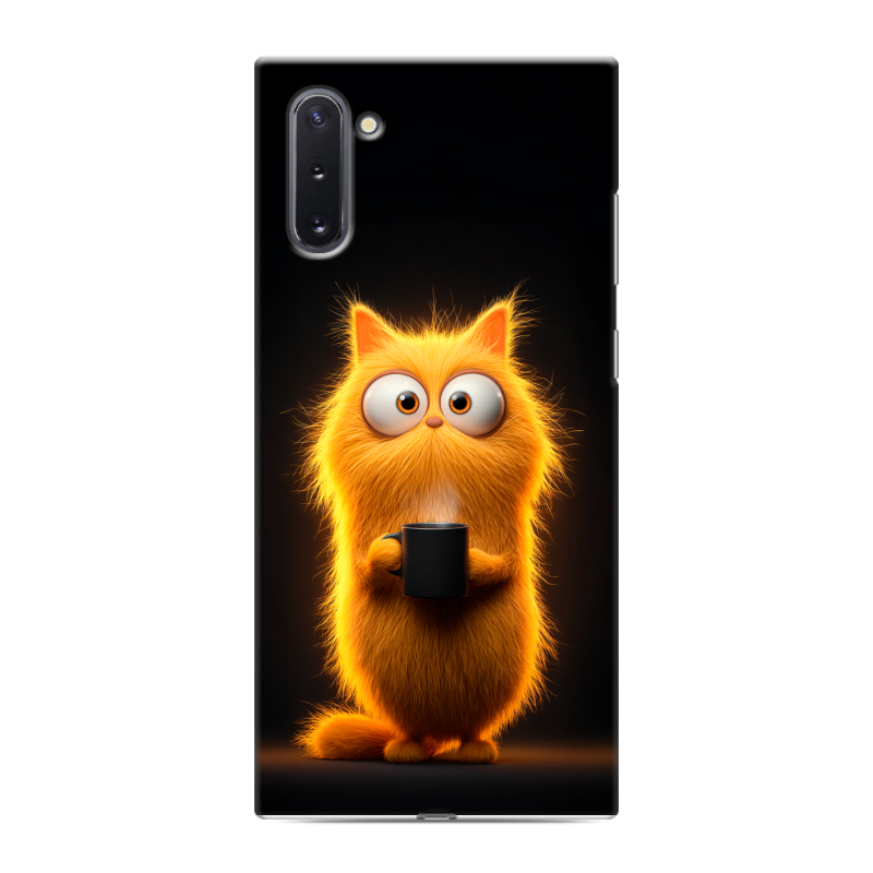 Силиконовый противоударный чехол на Samsung Galaxy Note 10 с принтом Смешной кот Силиконовый противоударный чехол на Samsung Galaxy Note 10 с принтом Смешной кот