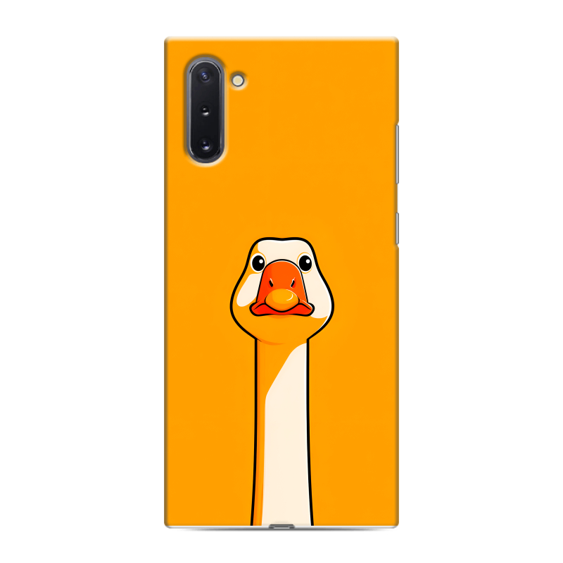 Силиконовый чехол на Samsung Galaxy Note 10 с принтом Смешная утка Силиконовый чехол на Samsung Galaxy Note 10 с принтом Смешная утка
