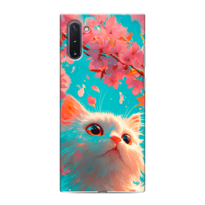 Силиконовый противоударный чехол на Samsung Galaxy Note 10 с принтом Красивый кот Силиконовый противоударный чехол на Samsung Galaxy Note 10 с принтом Красивый кот