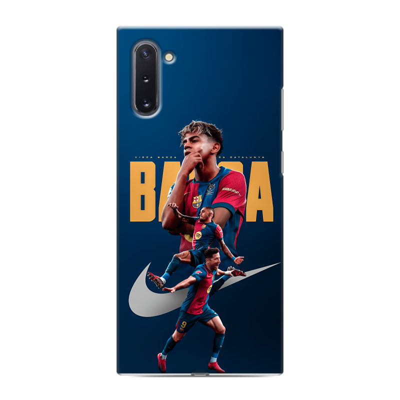 Силиконовый противоударный чехол на Samsung Galaxy Note 10 с принтом Барселона Barca Yamal Силиконовый противоударный чехол на Samsung Galaxy Note 10 с принтом Барселона Barca Yamal