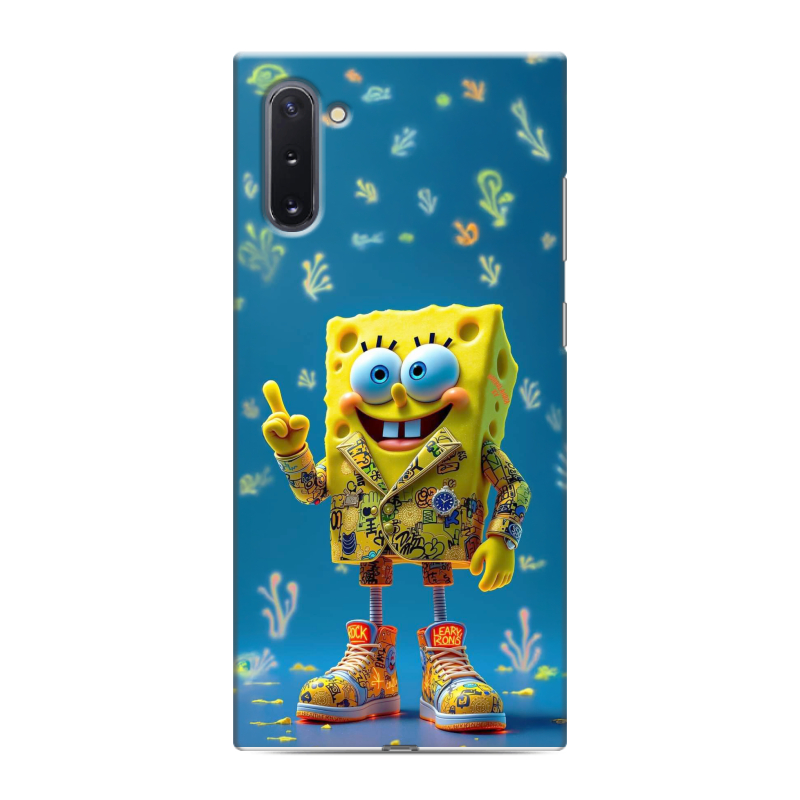 Силиконовый чехол на Samsung Galaxy Note 10 с принтом Спанч боб Спанчбоб Силиконовый чехол на Samsung Galaxy Note 10 с принтом Спанч боб Спанчбоб