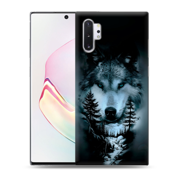 Силиконовый чехол на Samsung Galaxy Note 10 Plus с принтом Лесной волк Силиконовый чехол на Samsung Galaxy Note 10 Plus с принтом Лесной волк