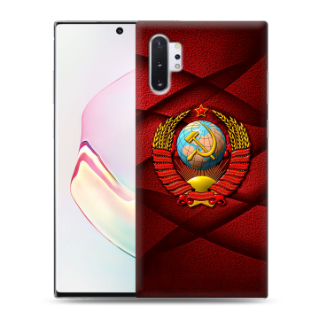 Силиконовый чехол на Samsung Galaxy Note 10 Plus с принтом Герб СССР Силиконовый чехол на Samsung Galaxy Note 10 Plus с принтом Герб СССР