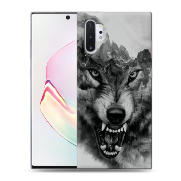 Силиконовый чехол на Samsung Galaxy Note 10 Plus с принтом Волк Силиконовый чехол на Samsung Galaxy Note 10 Plus с принтом Волк