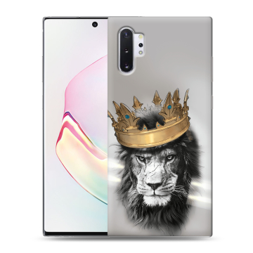 Силиконовый чехол на Samsung Galaxy Note 10 Plus с принтом Лев с короной Силиконовый чехол на Samsung Galaxy Note 10 Plus с принтом Лев с короной