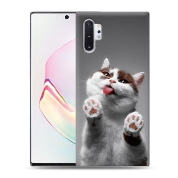 Силиконовый чехол на Samsung Galaxy Note 10 Plus с принтом Коты Силиконовый чехол на Samsung Galaxy Note 10 Plus с принтом Коты