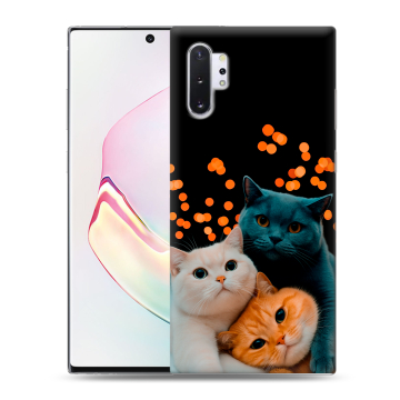 Силиконовый чехол на Samsung Galaxy Note 10 Plus с принтом Кошки Силиконовый чехол на Samsung Galaxy Note 10 Plus с принтом Кошки