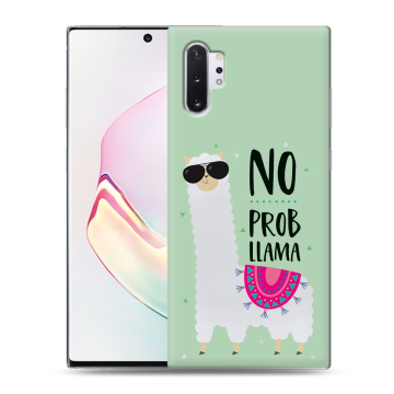 Силиконовый чехол на Samsung Galaxy Note 10 Plus с принтом Лама Силиконовый чехол на Samsung Galaxy Note 10 Plus с принтом Лама