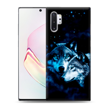 Силиконовый чехол на Samsung Galaxy Note 10 Plus с принтом Волки Силиконовый чехол на Samsung Galaxy Note 10 Plus с принтом Волки