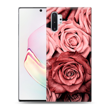 Силиконовый чехол на Samsung Galaxy Note 10 Plus с принтом Цветы розы Силиконовый чехол на Samsung Galaxy Note 10 Plus с принтом Цветы розы