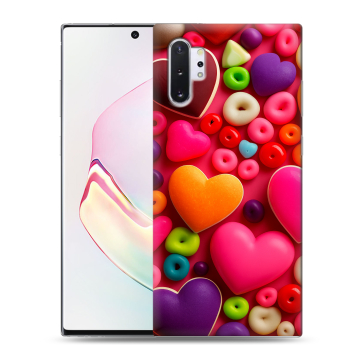 Силиконовый чехол на Samsung Galaxy Note 10 Plus с принтом Сердечки Силиконовый чехол на Samsung Galaxy Note 10 Plus с принтом Сердечки