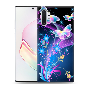 Силиконовый чехол на Samsung Galaxy Note 10 Plus с принтом Бабочки Силиконовый чехол на Samsung Galaxy Note 10 Plus с принтом Бабочки