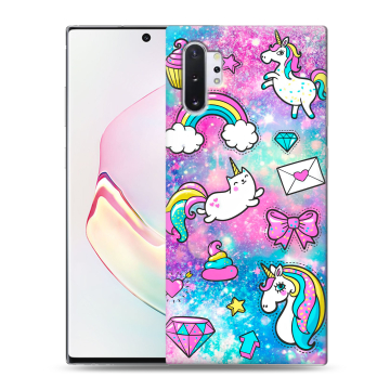 Силиконовый чехол на Samsung Galaxy Note 10 Plus с принтом Единороги Силиконовый чехол на Samsung Galaxy Note 10 Plus с принтом Единороги