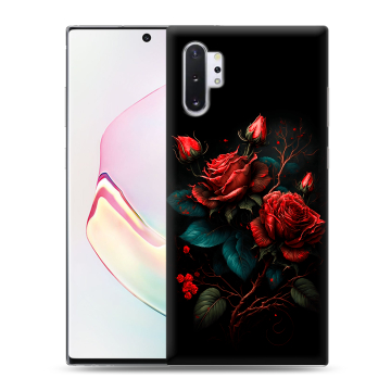Силиконовый чехол на Samsung Galaxy Note 10 Plus с принтом Розы красные Силиконовый чехол на Samsung Galaxy Note 10 Plus с принтом Розы красные