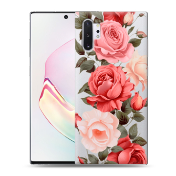 Силиконовый чехол на Samsung Galaxy Note 10 Plus с принтом Розы Силиконовый чехол на Samsung Galaxy Note 10 Plus с принтом Розы