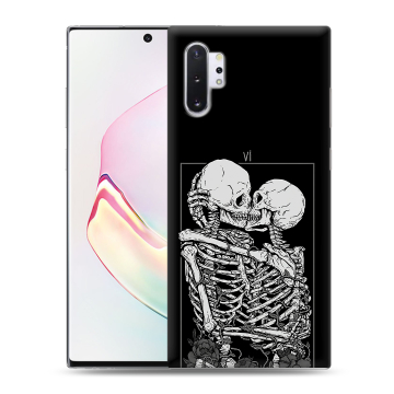 Силиконовый чехол на Samsung Galaxy Note 10 Plus с принтом Поцелуй скелетов Силиконовый чехол на Samsung Galaxy Note 10 Plus с принтом Поцелуй скелетов