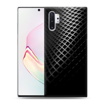 Силиконовый чехол на Samsung Galaxy Note 10 Plus с принтом Текстура металла Силиконовый чехол на Samsung Galaxy Note 10 Plus с принтом Текстура металла