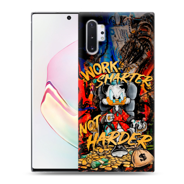 Силиконовый чехол на Samsung Galaxy Note 10 Plus с принтом Дональд Дак Деньги Силиконовый чехол на Samsung Galaxy Note 10 Plus с принтом Дональд Дак Деньги