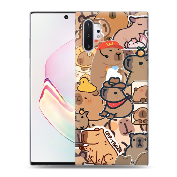 Силиконовый чехол на Samsung Galaxy Note 10 Plus с принтом капибара