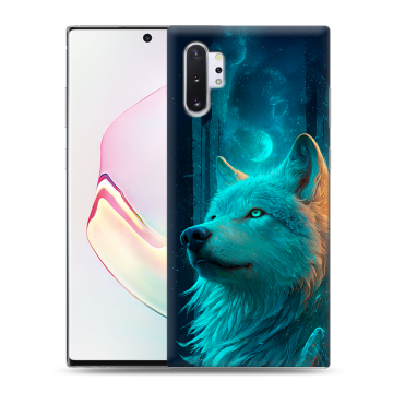 Силиконовый чехол на Samsung Galaxy Note 10 Plus с принтом бабочки саккура