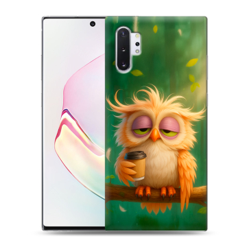 Силиконовый чехол на Samsung Galaxy Note 10 Plus с принтом сова Силиконовый чехол на Samsung Galaxy Note 10 Plus с принтом сова