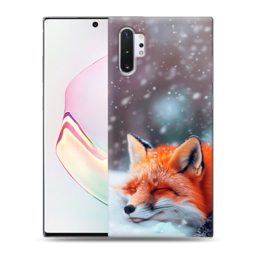 Силиконовый чехол на Samsung Galaxy Note 10 Plus с принтом лиса Силиконовый чехол на Samsung Galaxy Note 10 Plus с принтом лиса