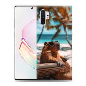 Силиконовый чехол на Samsung Galaxy Note 10 Plus с принтом Капибара Силиконовый чехол на Samsung Galaxy Note 10 Plus с принтом Капибара