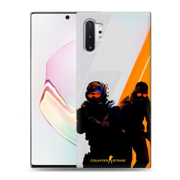 Силиконовый чехол на Samsung Galaxy Note 10 Plus с принтом Контер страйк Counter strike