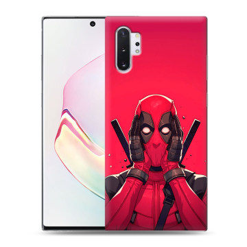 Силиконовый чехол на Samsung Galaxy Note 10 Plus с принтом Дедпул Deadpool