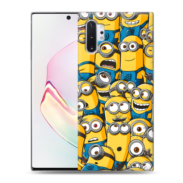 Силиконовый чехол на Samsung Galaxy Note 10 Plus с принтом Миньоны Силиконовый чехол на Samsung Galaxy Note 10 Plus с принтом Миньоны