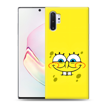 Силиконовый чехол на Samsung Galaxy Note 10 Plus с принтом спанчбоб спанч боб Силиконовый чехол на Samsung Galaxy Note 10 Plus с принтом спанчбоб спанч боб