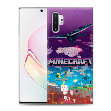 Силиконовый чехол на Samsung Galaxy Note 10 Plus с принтом Майнкрафт Minecraft Силиконовый чехол на Samsung Galaxy Note 10 Plus с принтом Майнкрафт Minecraft