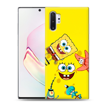 Силиконовый чехол на Samsung Galaxy Note 10 Plus с принтом Спанч боб Спанчбоб