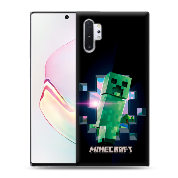 Силиконовый чехол на Samsung Galaxy Note 10 Plus с принтом Майнкрафт Minecraft Силиконовый чехол на Samsung Galaxy Note 10 Plus с принтом Майнкрафт Minecraft