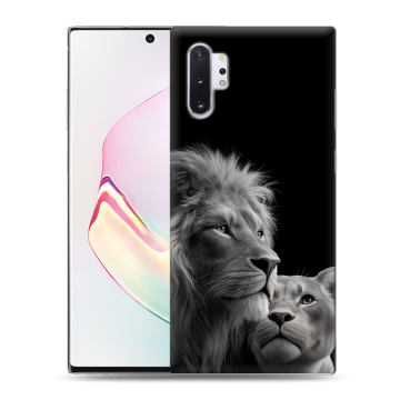 Силиконовый чехол на Samsung Galaxy Note 10 Plus с принтом Лев кошки Силиконовый чехол на Samsung Galaxy Note 10 Plus с принтом Лев кошки