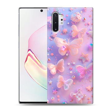 Силиконовый чехол на Samsung Galaxy Note 10 Plus с принтом Бабочки Силиконовый чехол на Samsung Galaxy Note 10 Plus с принтом Бабочки