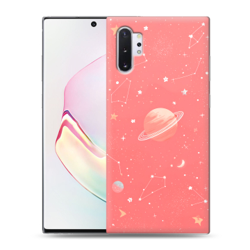 Силиконовый чехол на Samsung Galaxy Note 10 Plus с принтом Розовый космос Силиконовый чехол на Samsung Galaxy Note 10 Plus с принтом Розовый космос