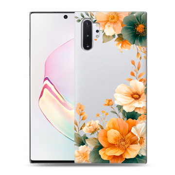 Силиконовый чехол на Samsung Galaxy Note 10 Plus с принтом Цветы принт Силиконовый чехол на Samsung Galaxy Note 10 Plus с принтом Цветы принт